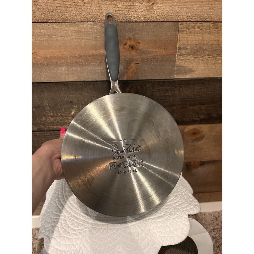 3.5QT David Burke Gourmet Pro Stainless Saucepan w/Steam Release Lid - Picture 9 of 11